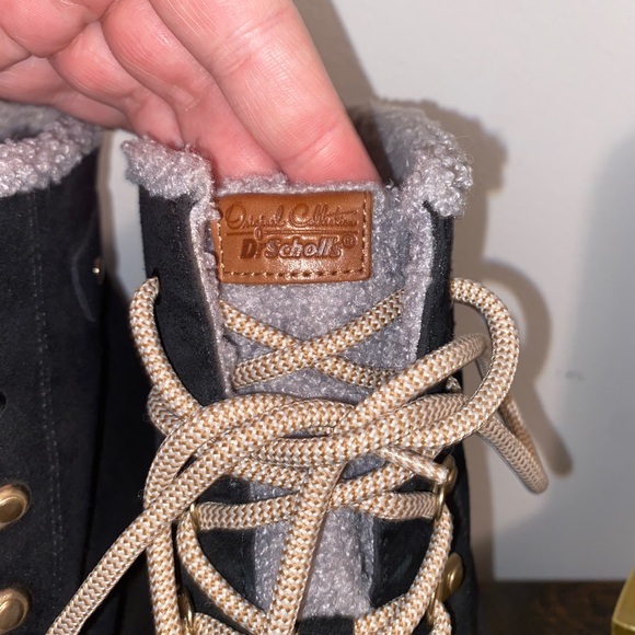 GOOD CONDITION DR SCHOLLS COZY LACE UP HEELED BOOTS size 11 FALL WINTER - Picture 4 of 10